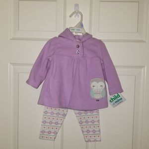 Brand new infant girl's matching set 3-6 mo.